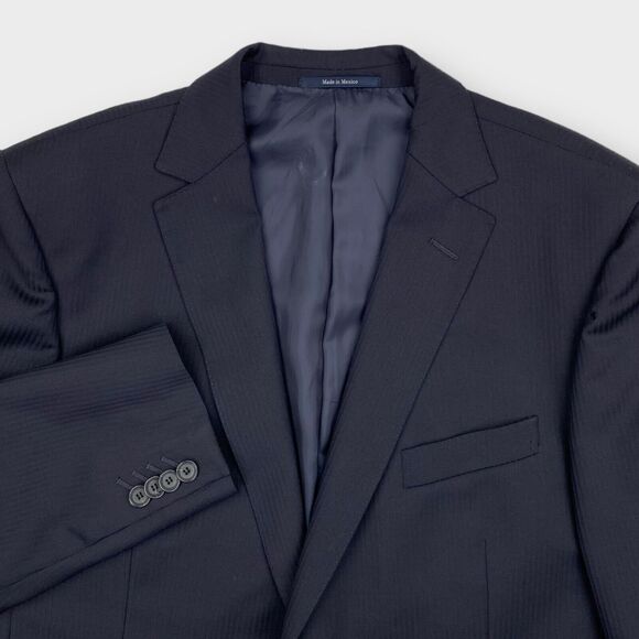 $1107 Z Zegna Blazer Mens 42R Drop 8 Slim Fit Wool 3 Button Jacket Micro Striped - Picture 10 of 15